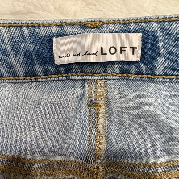 LOFT Light Blue Straight Leg Jeans - Picture 3 of 7